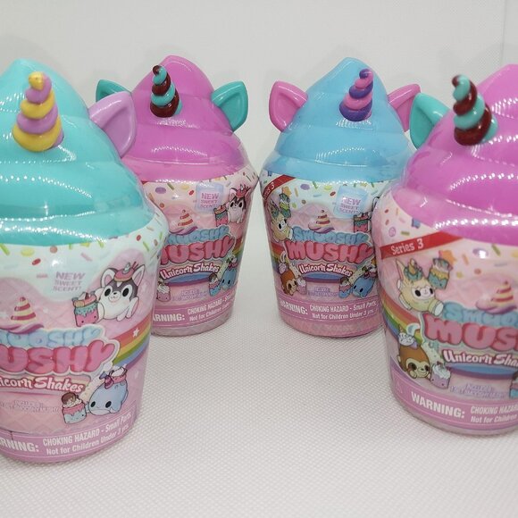 (4) Smooshy Mushy Series 3 Unicorn Shakes Squishies Blind Bag lot - Picture 3 of 6